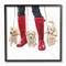 Stupell Industries Labrador Puppies Rain Boots Red White Dog Art